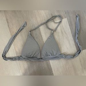 Victorias Secret Black & White Striped Swimsuit Top